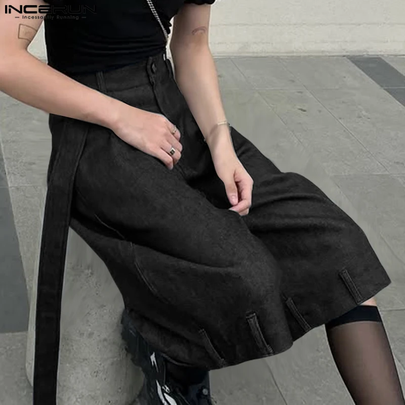 INCERUN Men Wide Leg Pants Solid Color Button Joggers Loose Calf-length Trousers Men Streetwear 2025 Fashion Casual Pants S-5XL
INCERUN Men Wide Leg Pants Solid Color Button Joggers Loose Calf-length Trousers Men Streetwear 2025 Fashion Casual Pants S-5XL