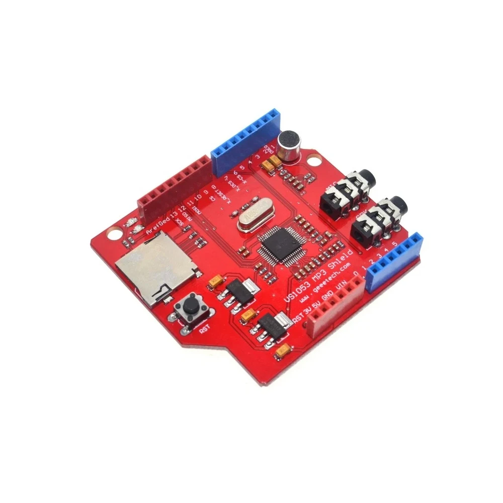 Stereo Audio MP3 Player Shield Record Decode Development Board Module VS1053 VS1053B With TF Card Slot For Arduino UNO R3
Stereo Audio MP3 Player Shield Record Decode Development Board Module VS1053 VS1053B With TF Card Slot For Arduino UNO R3