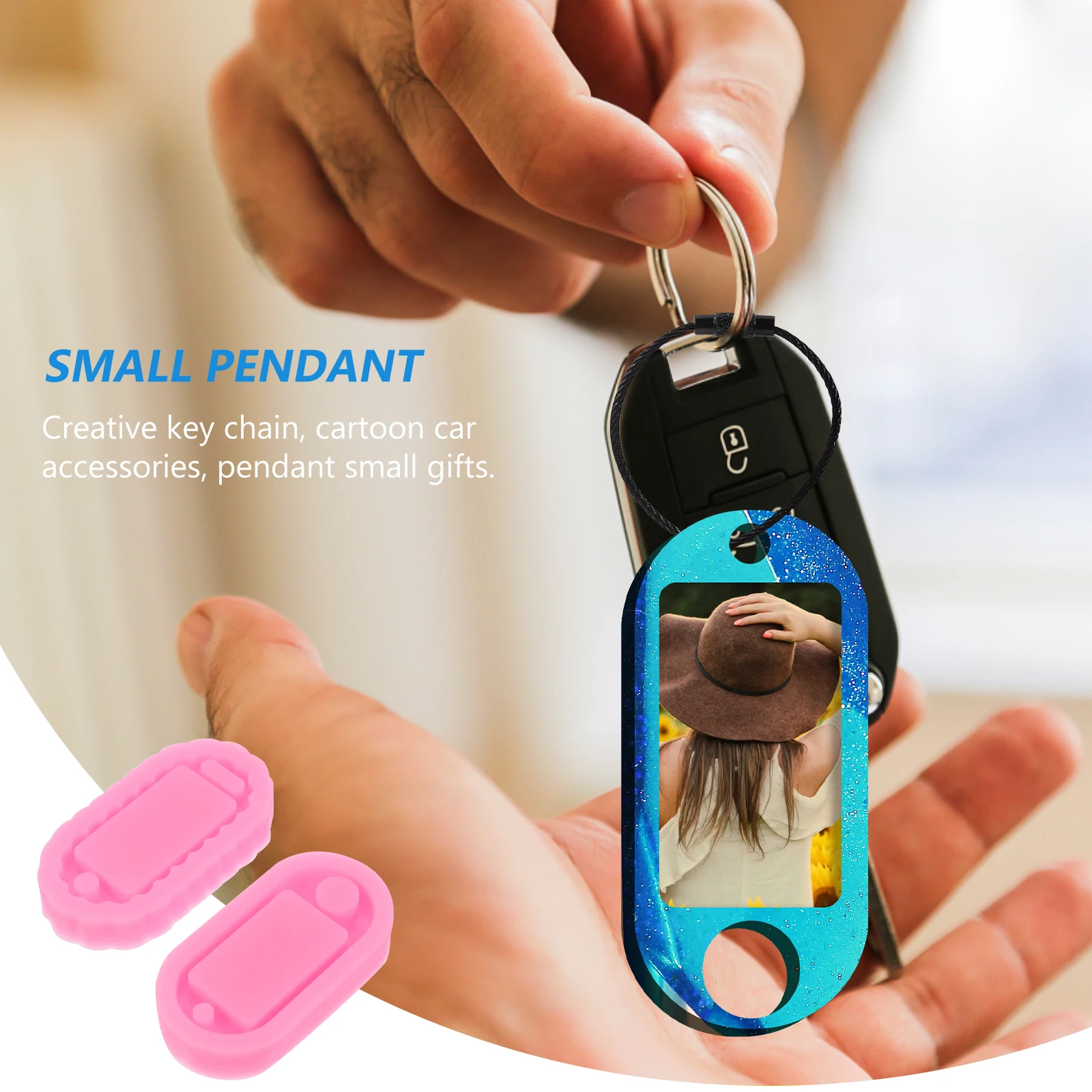 2pcs Silicone Keychain Pendant Molds High Flexibility Transparent Durable Diy Epoxy Resin Casting Hanging Decor Ornament Mold 
2pcs Silicone Keychain Pendant Molds High Flexibility Transparent Durable Diy Epoxy Resin Casting Hanging Decor Ornament Mold