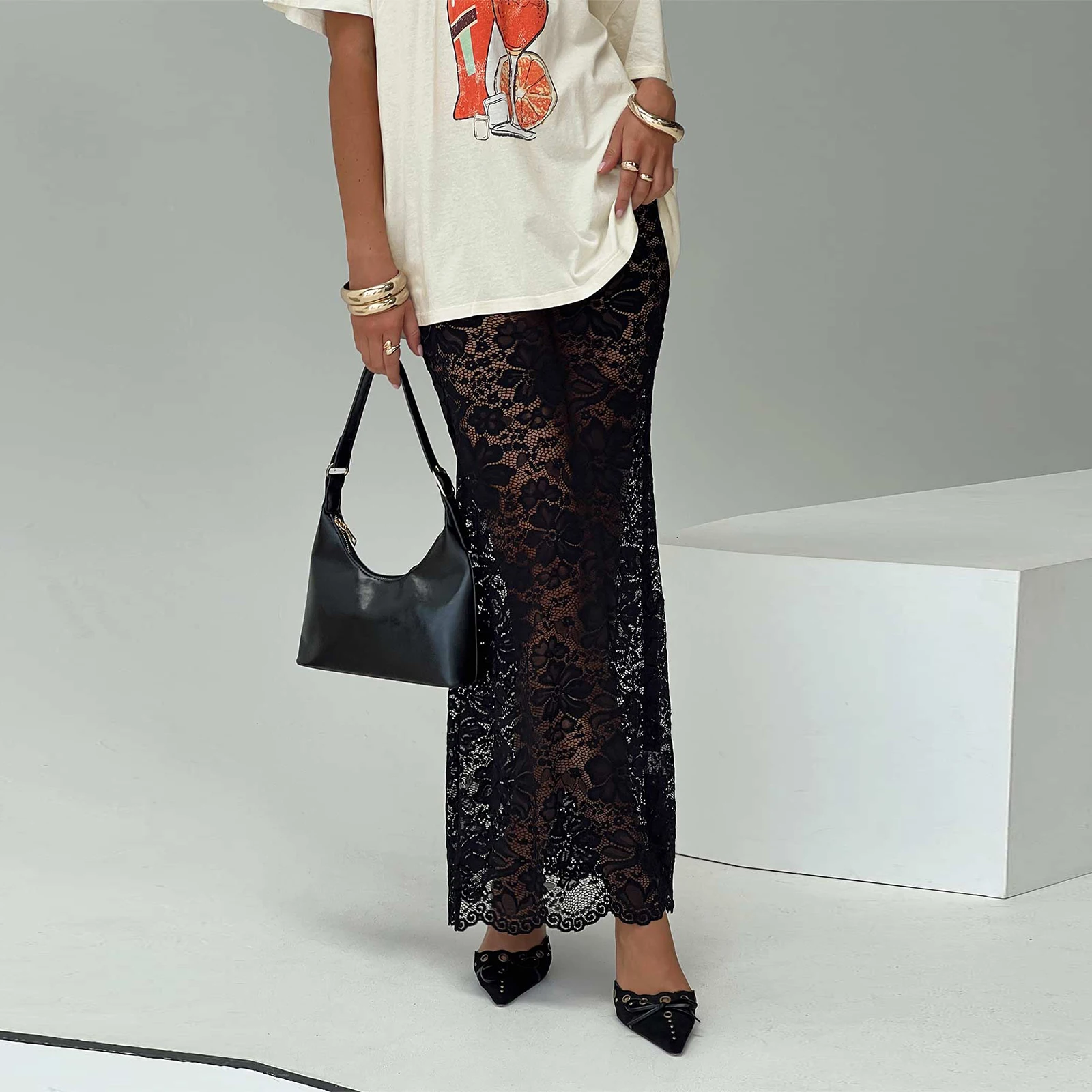 hirigin Women Lace Long Skirts Y2k Sheer Maxi Skirt See Through Mesh Fishtail Bodycon Long Skirt Sexy Beach Cover Up Long Skirt
hirigin Women Lace Long Skirts Y2k Sheer Maxi Skirt See Through Mesh Fishtail Bodycon Long Skirt Sexy Beach Cover Up Long Skirt