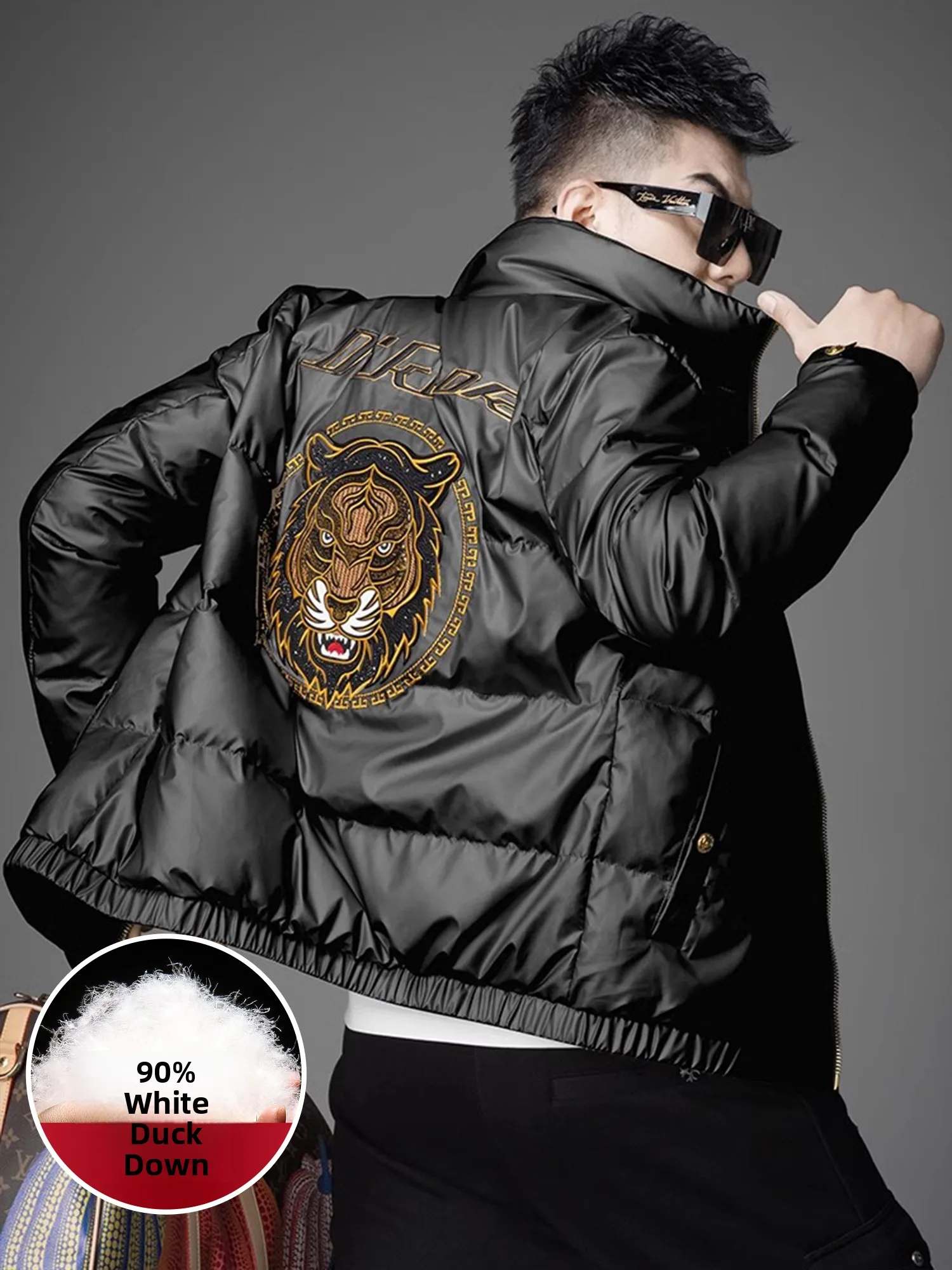 Men's White Duck down Puffer Jacket Thickened Winter Fashionable Warm Cold Resistant Coat Regular Length Zipper Closure Outer...
Men's White Duck down Puffer Jacket Thickened Winter Fashionable Warm Cold Resistant Coat Regular Length Zipper Closure Outer...