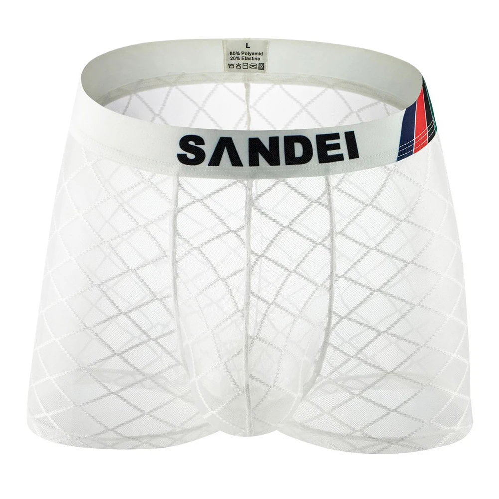 Fashion Mesh Plaid Boxer Trunk Men Low Waist Pouch Breathable Underwear Lingerie Sexy Sheer Boxers Shorts
Fashion Mesh Plaid Boxer Trunk Men Low Waist Pouch Breathable Underwear Lingerie Sexy Sheer Boxers Shorts
