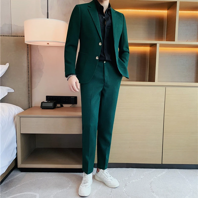 Jacket Pants 2 Pieces Set 2022 Fashion New Men's Casual Boutique Business Dress Wedding Groom Suit Coat Blazers Trousers B59
Jacket Pants 2 Pieces Set 2022 Fashion New Men's Casual Boutique Business Dress Wedding Groom Suit Coat Blazers Trousers B59