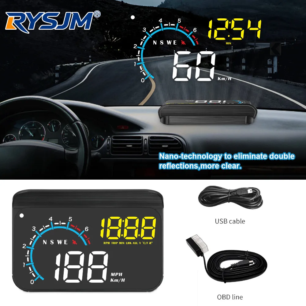 M12 Car OBD2 HUD OBD Head Up Display OBD + GPS Digital GPS Speedometer Projector Windshield Water Temp Voltage Fuel RPM Alarm
M12 Car OBD2 HUD OBD Head Up Display OBD + GPS Digital GPS Speedometer Projector Windshield Water Temp Voltage Fuel RPM Alarm