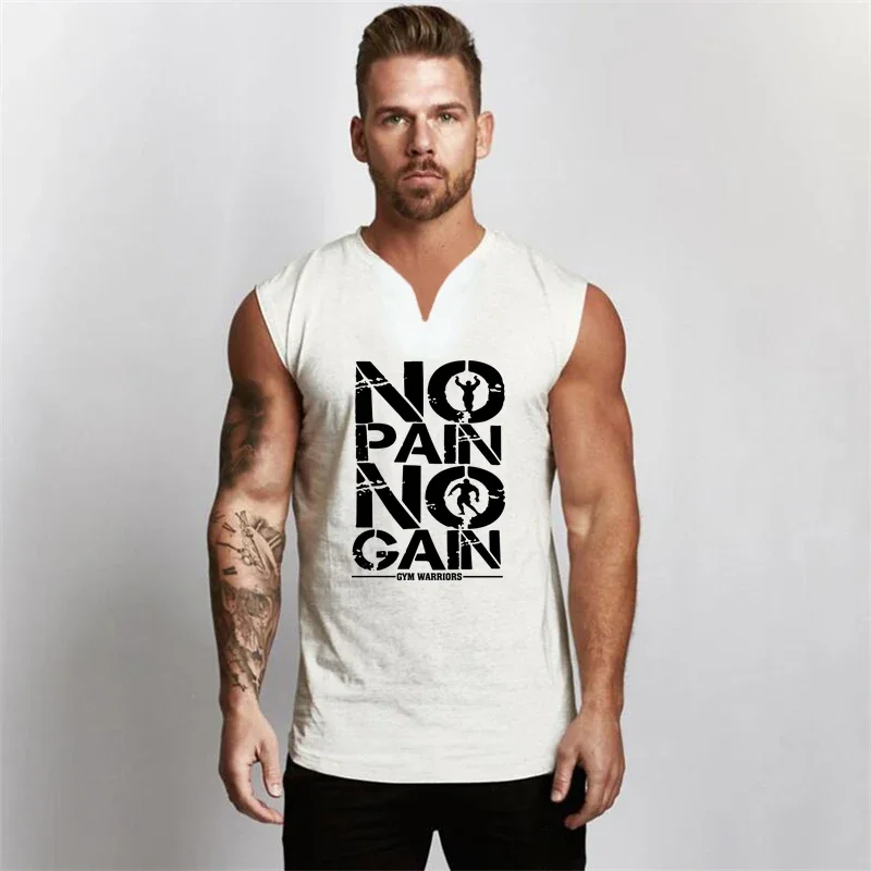 Summer Cotton Singlets Gyms Bodybuilding Fitness T-Shirt Breathable V-neck Tank Tops Men Jogging-clothing Training Muscle Shirts
Summer Cotton Singlets Gyms Bodybuilding Fitness T-Shirt Breathable V-neck Tank Tops Men Jogging-clothing Training Muscle Shirts
