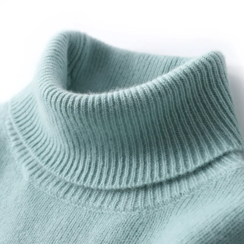 100% Wool Knitted Sweater Men Turtleneck Winter Pullover Thickened Warm Cashmere
100% Wool Knitted Sweater Men Turtleneck Winter Pullover Thickened Warm Cashmere