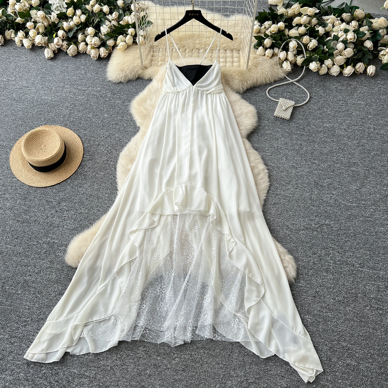 sexy asymmetrical lace Elegant Sleeveless A-line High Waist Beach Vacation Party Dress Summer Vintage Vestidos
sexy asymmetrical lace Elegant Sleeveless A-line High Waist Beach Vacation Party Dress Summer Vintage Vestidos
