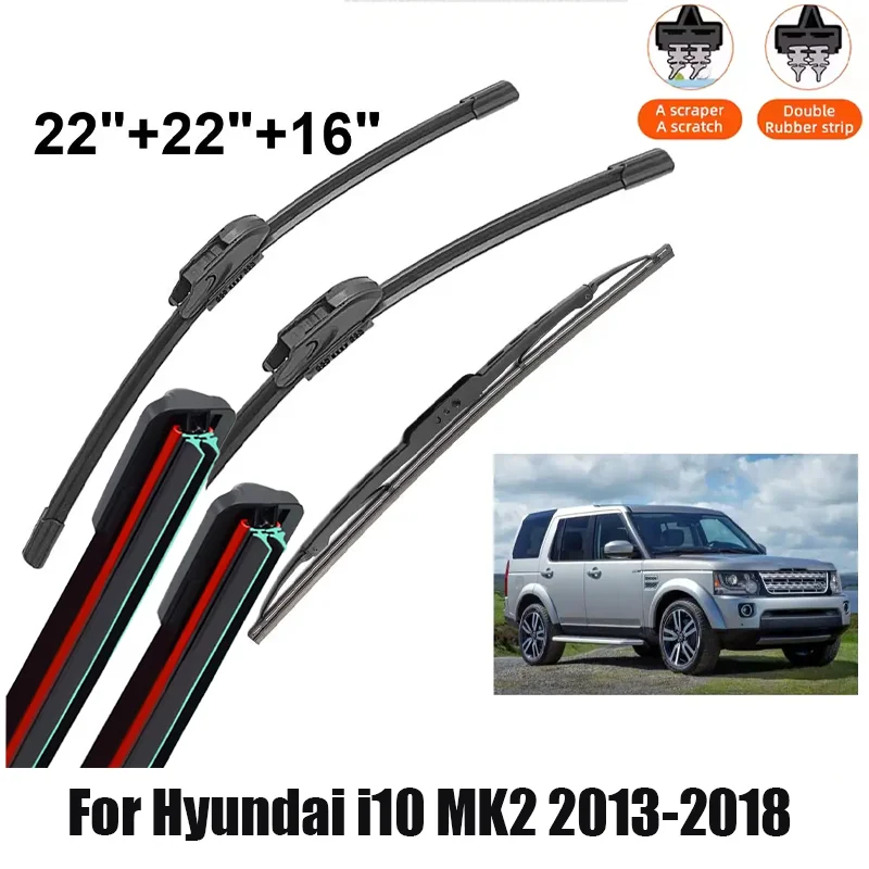 3PCS Car Wiper For Hyundai i10 MK2 2013-2018 Front Rear Wiper Blades Brushes Auto Accessories Hight quality 2015 2016 2017 2018
3PCS Car Wiper For Hyundai i10 MK2 2013-2018 Front Rear Wiper Blades Brushes Auto Accessories Hight quality 2015 2016 2017 2018