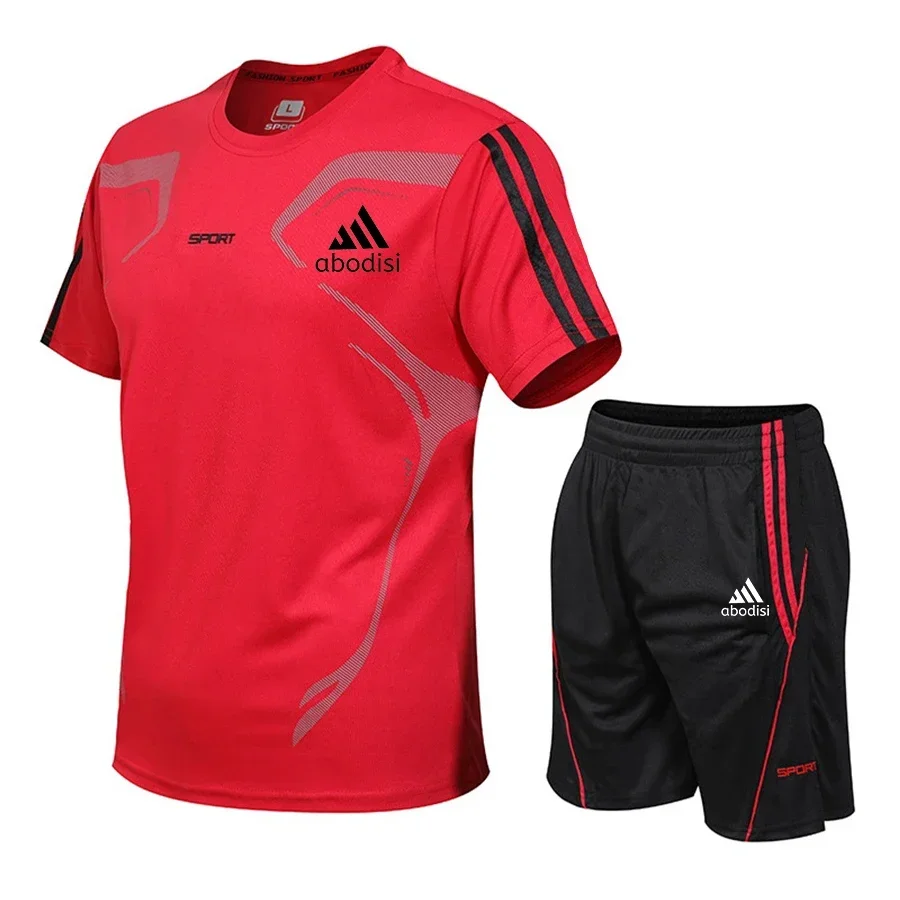 Summer new men's quick-drying short-sleeved breathable T-shirt + shorts 2-piece fashion jogging men's casual sportwear suit
Summer new men's quick-drying short-sleeved breathable T-shirt + shorts 2-piece fashion jogging men's casual sportwear suit