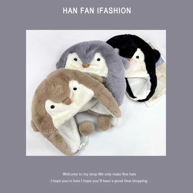 Winter And Spring New Plush Cute Cartoon Penguin Plush Hat With Winter Plush Warmth Baotou Hat Cold Proof Ear Protection Hat 
Winter And Spring New Plush Cute Cartoon Penguin Plush Hat With Winter Plush Warmth Baotou Hat Cold Proof Ear Protection Hat