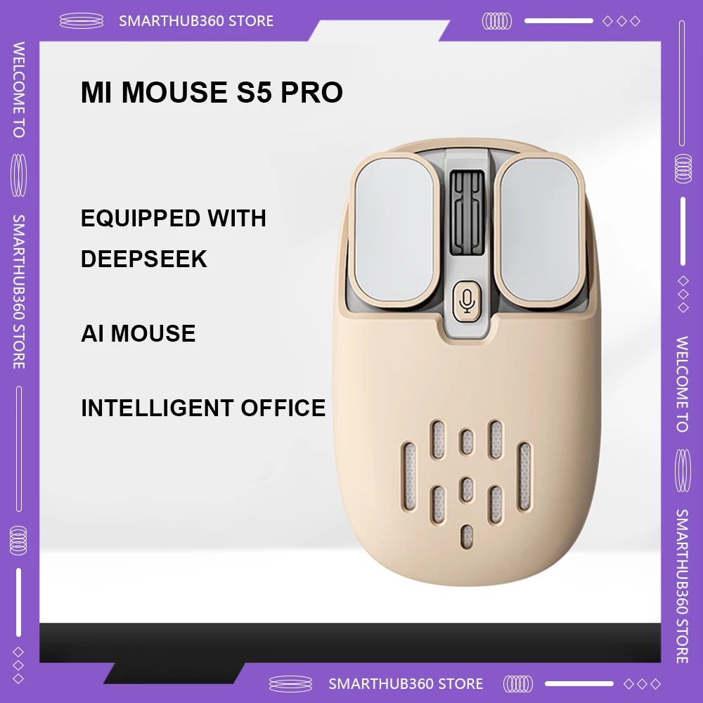 Mi Mouse S5 Pro, оснащенная интеллектуальной голосовой мышью Deepseek AI, беспроводное голосовое управление Bluetooth, аксессуары для ноутбуков на заказ
Mi Mouse S5 Pro, оснащенная интеллектуальной голосовой мышью Deepseek AI, беспроводное голосовое управление Bluetooth, аксессуары для ноутбуков на заказ