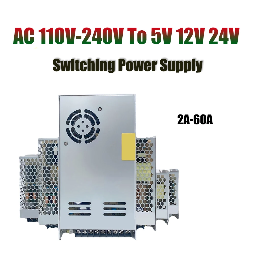 AC 220V To 5V 12V 24V Power Supply 1A 2A 3A 5A 10A 20A 30A 40A 50A Lighting Transformer Power Supply 5V 12V 24V 2A 3A LED Driver
AC 220V To 5V 12V 24V Power Supply 1A 2A 3A 5A 10A 20A 30A 40A 50A Lighting Transformer Power Supply 5V 12V 24V 2A 3A LED Driver