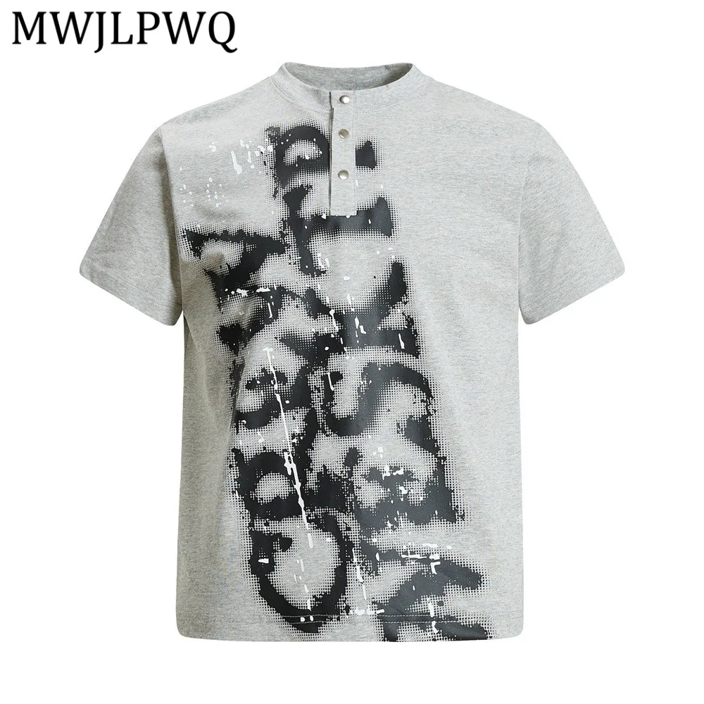 MWJLPWQ Graffiti Letter Print Casual Short-Sleeve T-Shirt Men's Hip-Hop Trend Niche Loose Half-Open Collar Tee For Men Ins 16407
MWJLPWQ Graffiti Letter Print Casual Short-Sleeve T-Shirt Men's Hip-Hop Trend Niche Loose Half-Open Collar Tee For Men Ins 16407