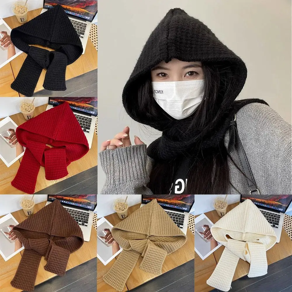 Soft Knitted Women Balaclava Cap Ear Protector Neck Cover Knitted Beanies Hats Thicken Scarf Hooded Caps Winter Warm
Soft Knitted Women Balaclava Cap Ear Protector Neck Cover Knitted Beanies Hats Thicken Scarf Hooded Caps Winter Warm