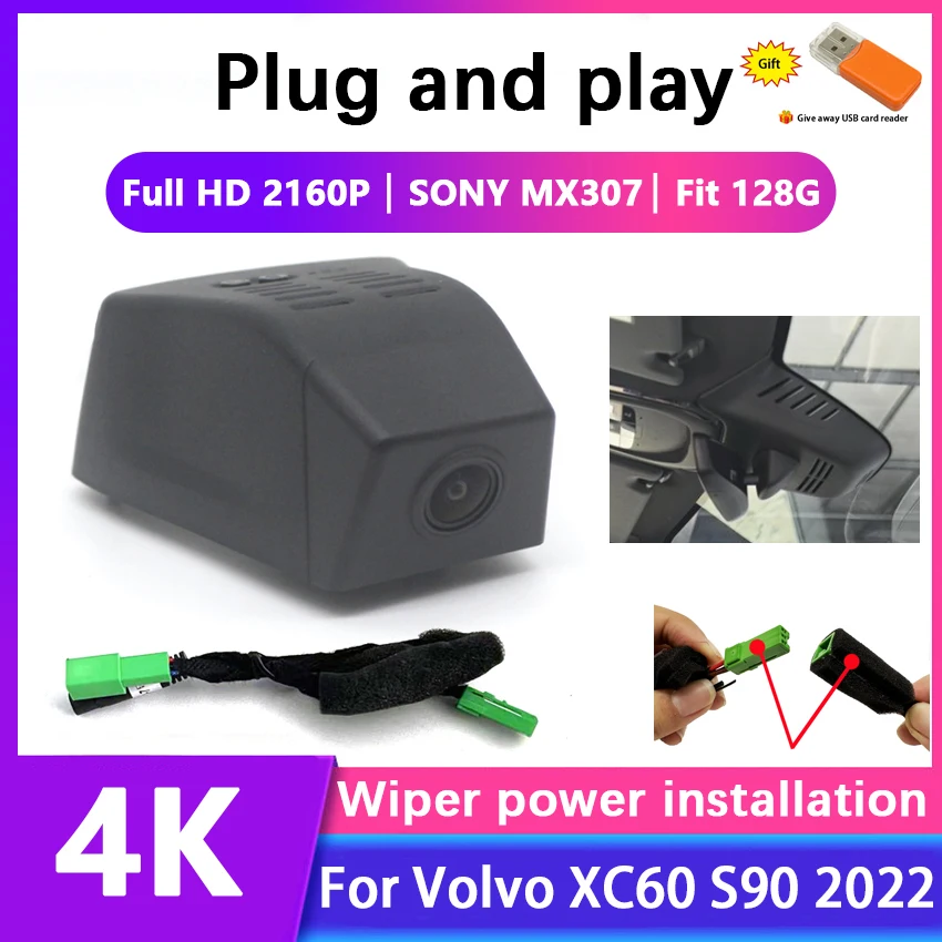 New! Plug and play UHD Dual Lens Car DVR Video Recorder Wifi 4K Dash Cam For Volvo XC60 S90 2022 2023 Car Camera High Quality
New! Plug and play UHD Dual Lens Car DVR Video Recorder Wifi 4K Dash Cam For Volvo XC60 S90 2022 2023 Car Camera High Quality