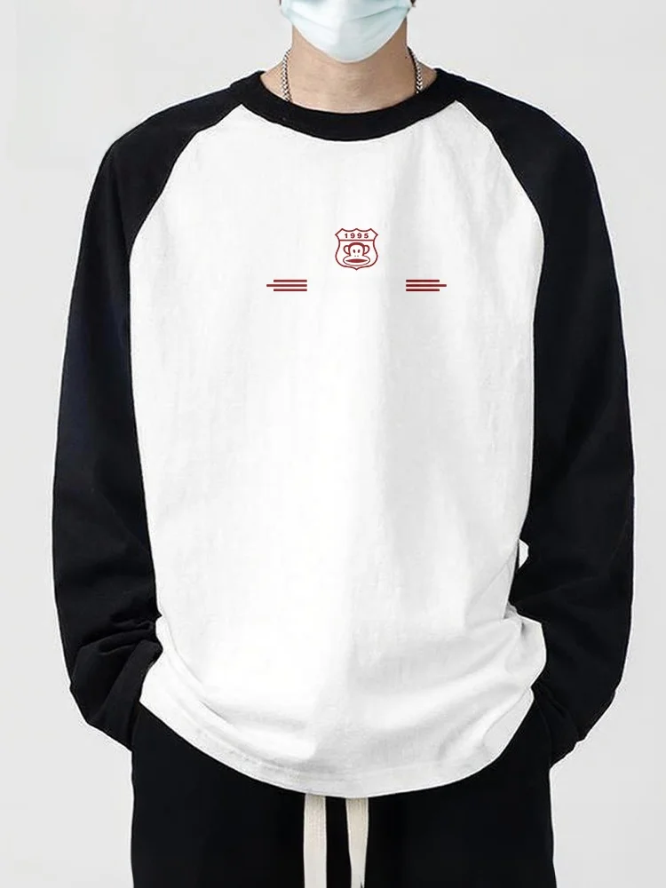 Мужская хлопковая футболка с длинным рукавом и круглым вырезом, с дизайнерскими вставками на плечах, весенняя, из чистого хлопка, дышащая, повседневная.
Мужская хлопковая футболка с длинным рукавом и круглым вырезом, с дизайнерскими вставками на плечах, весенняя, из чистого хлопка, дышащая, повседневная.