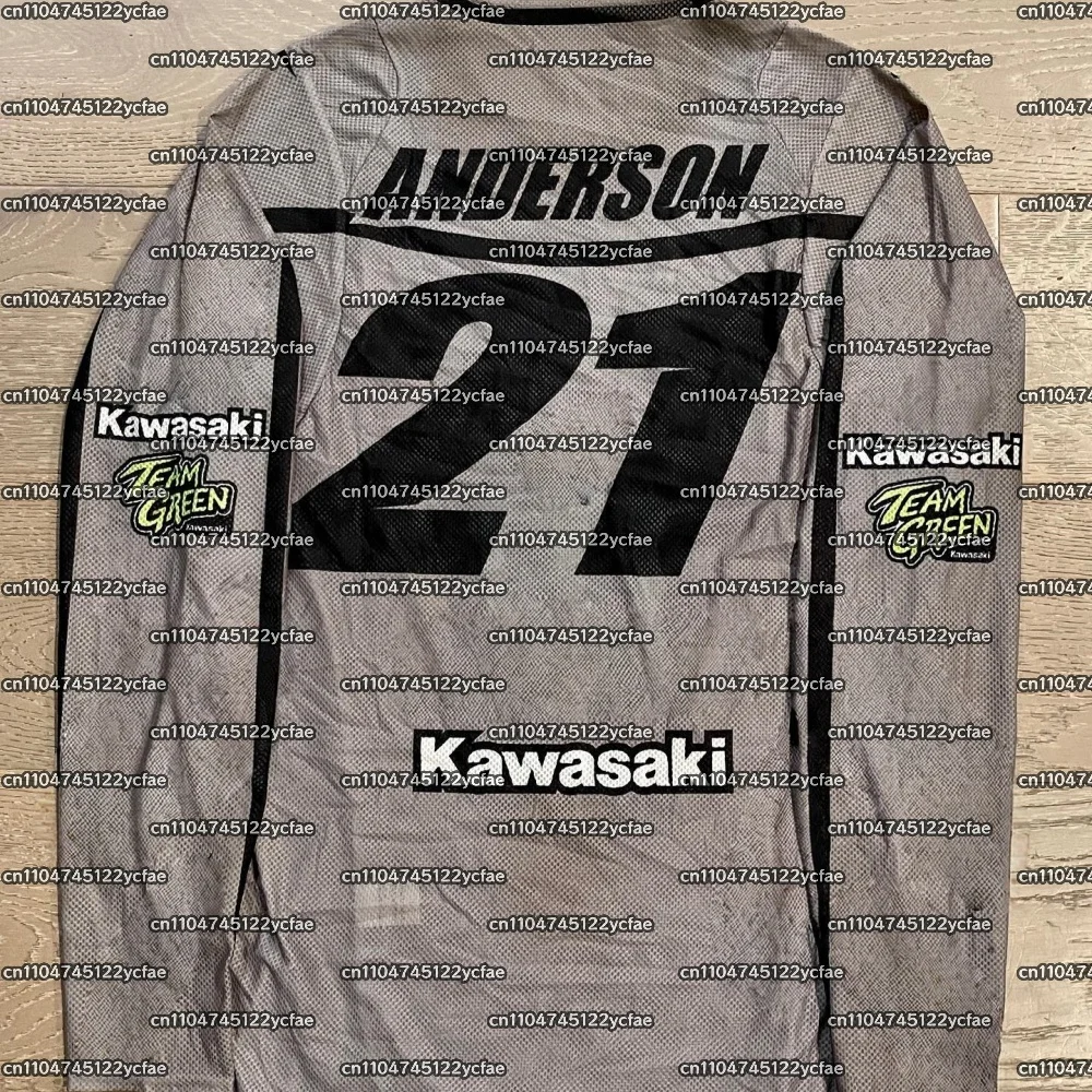 Kawasaki 2025 жаркий лето осень мотокросс # Реплика Джерси Андерсона 21, мужские и женские, большие, дышащие, быстросохнущие, с длинным рукавом 
Kawasaki 2025 жаркий лето осень мотокросс # Реплика Джерси Андерсона 21, мужские и женские, большие, дышащие, быстросохнущие, с длинным рукавом