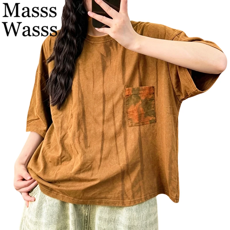 Masss Wasss 2026 Summer Classic Loose Tee Shirts Ladies Fashion Causal Striped Tops Womens Korean Design Vintage Elegant Clothes
Masss Wasss 2026 Summer Classic Loose Tee Shirts Ladies Fashion Causal Striped Tops Womens Korean Design Vintage Elegant Clothes