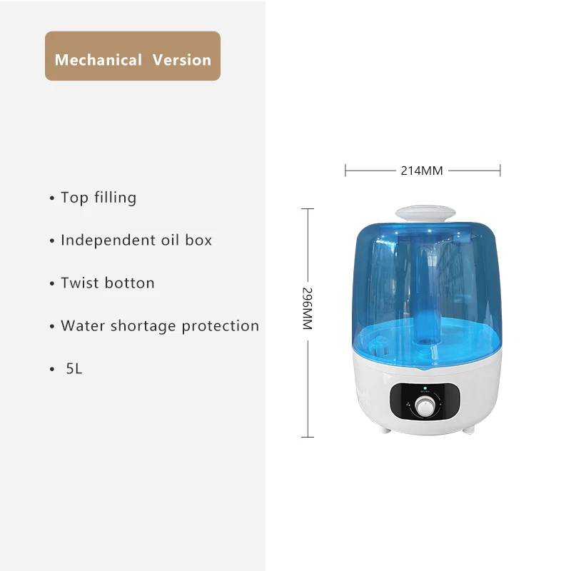 5L Cheap Factory Price Commercial Room Wet Fog Household Air Humidifier Ultrasonic
5L Cheap Factory Price Commercial Room Wet Fog Household Air Humidifier Ultrasonic