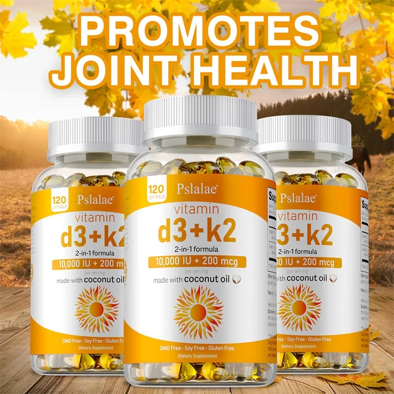Vitamin D3+K2 Supplement To Support Joint, Bone and Immune Health Non-GMO Formula Easy-to-swallow Vitamin D & K Complex
Vitamin D3+K2 Supplement To Support Joint, Bone and Immune Health Non-GMO Formula Easy-to-swallow Vitamin D & K Complex
