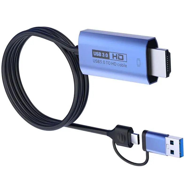 AABFK 1080P 60 Гц HD-конвертер USB3.0 в HDMI-совместимый преобразовательный кабель Type-C в HDMI-совместимый адаптерный кабель
AABFK 1080P 60 Гц HD-конвертер USB3.0 в HDMI-совместимый преобразовательный кабель Type-C в HDMI-совместимый адаптерный кабель