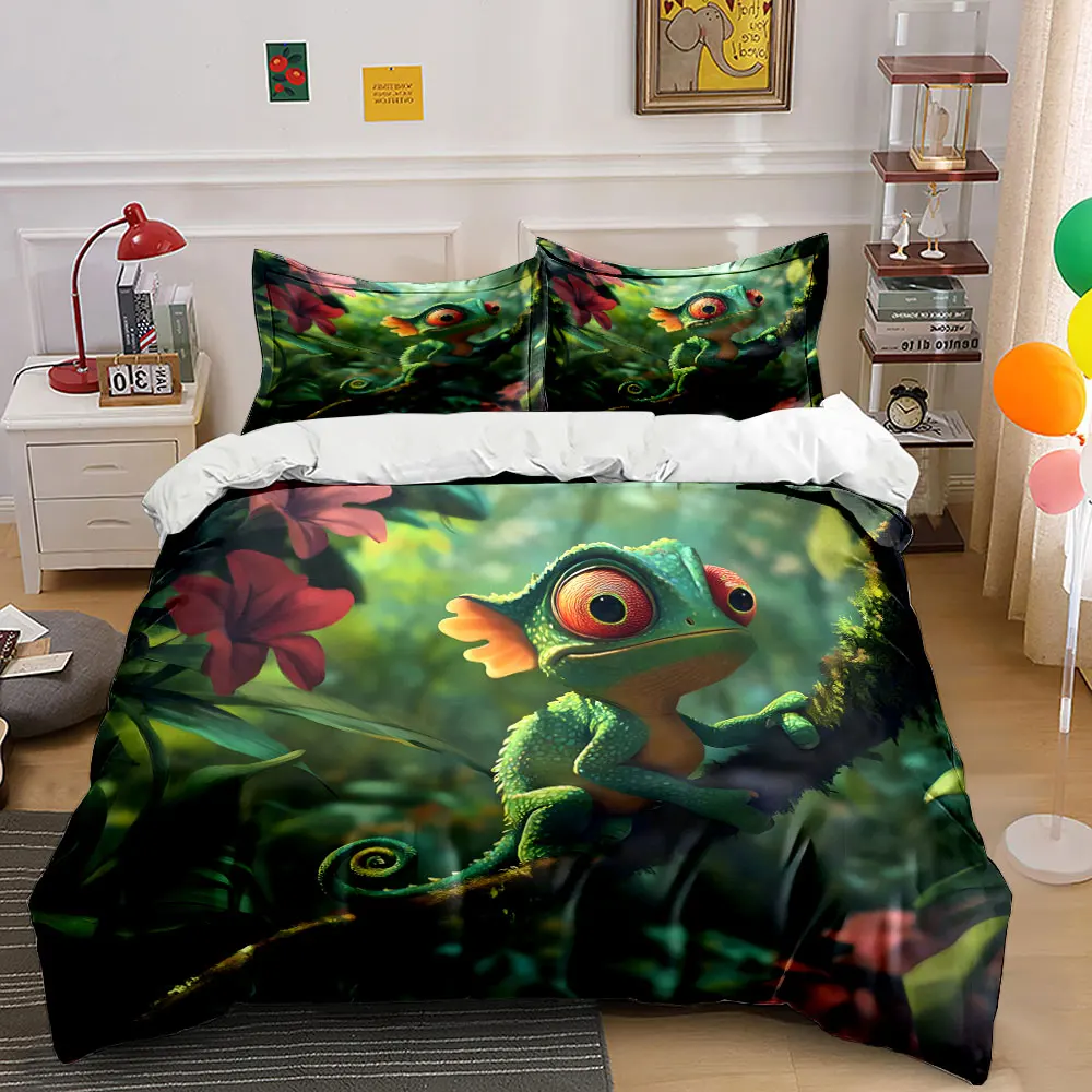Green lizard on branch near red flowers Print Bedding Set 1 Duvet Cover 2 Pillowcases for Adult and Children Luxury Gift
Green lizard on branch near red flowers Print Bedding Set 1 Duvet Cover 2 Pillowcases for Adult and Children Luxury Gift