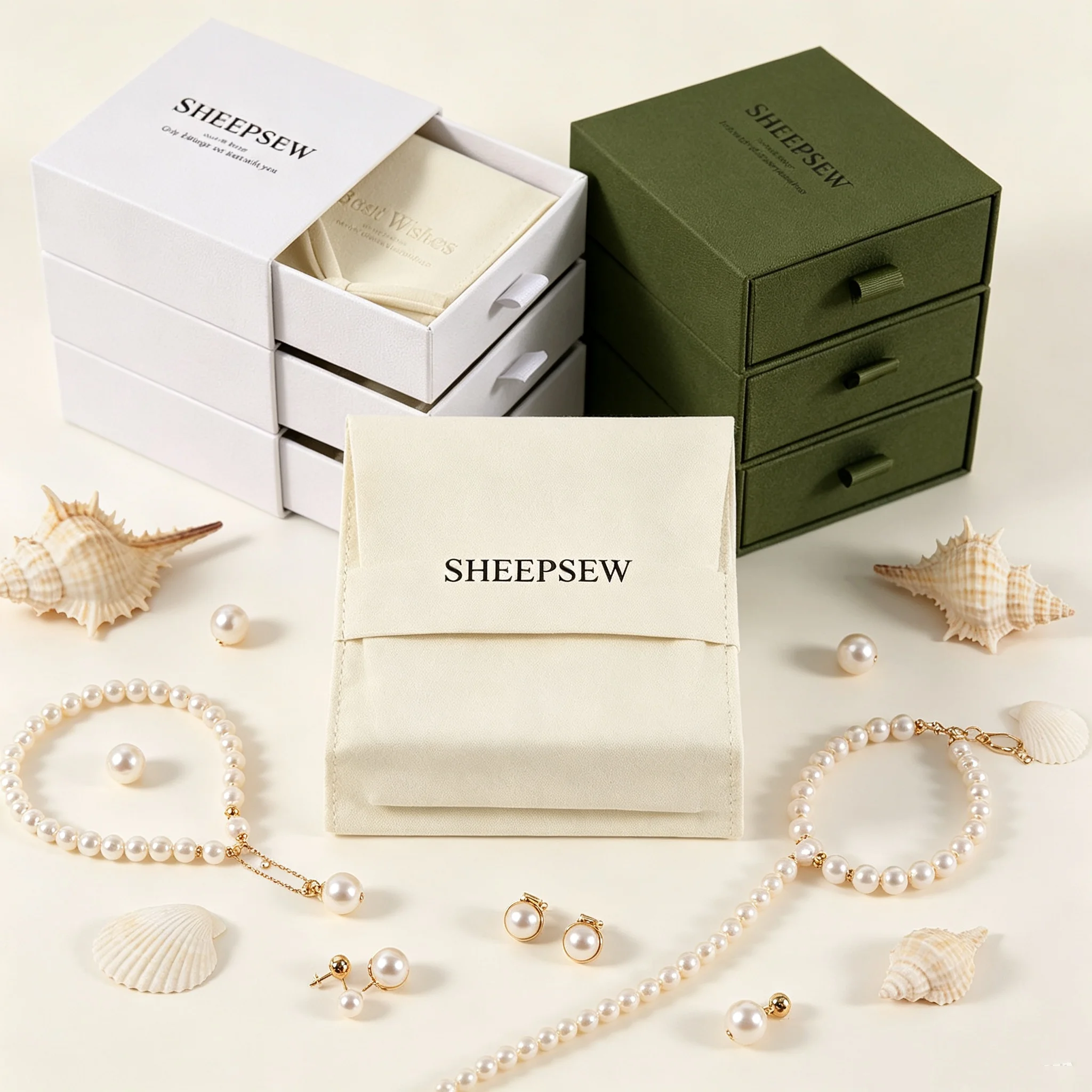 SHEEPSEW Elegant 9*9cm Drawer Jewelry Box Kit With Microfiber Storage Pouch Custom Debossed Logo Holiday Gift Box For Necklace E
SHEEPSEW Elegant 9*9cm Drawer Jewelry Box Kit With Microfiber Storage Pouch Custom Debossed Logo Holiday Gift Box For Necklace E
