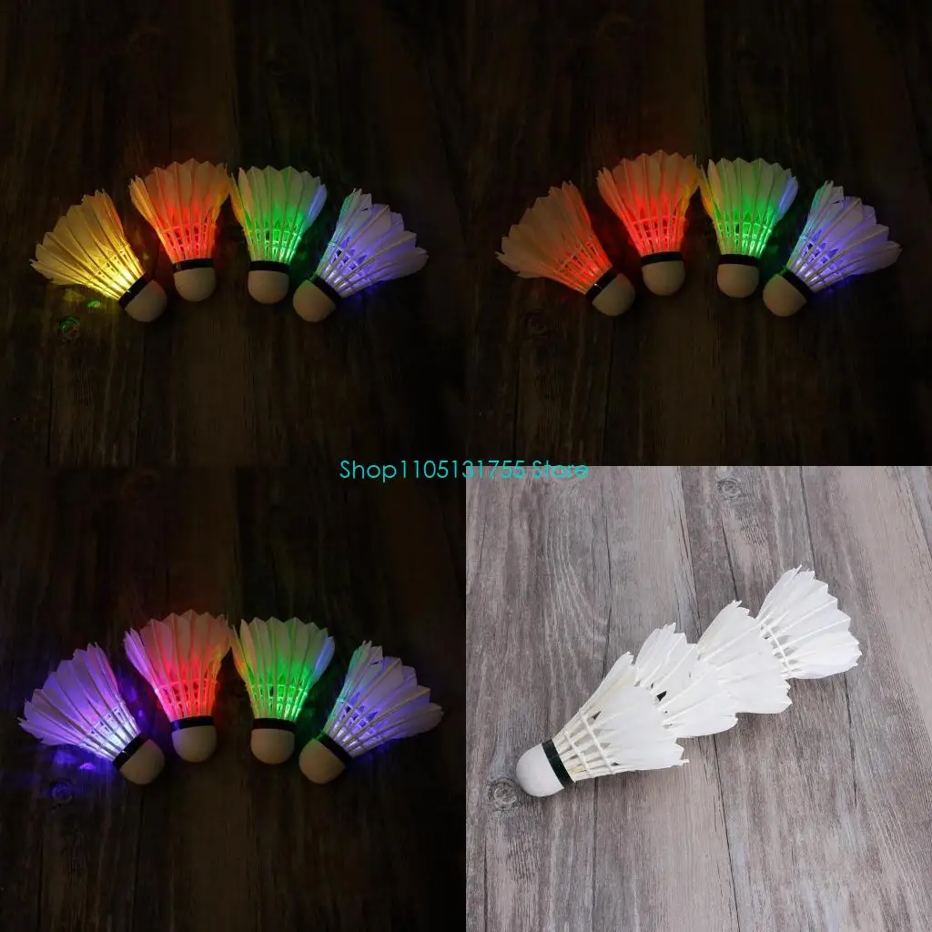 K0EF 4pcs Dark Night Colorful LED Badminton Shuttlecock Birdies Lighting
K0EF 4pcs Dark Night Colorful LED Badminton Shuttlecock Birdies Lighting