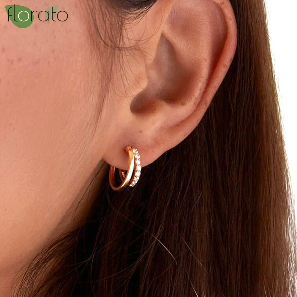 Fashion Double Hoop Earrings for Women 925 Sterling Silver Needle Sparkling Crystal Zircon Earrings 2023 Trend Jewelry Gift
Fashion Double Hoop Earrings for Women 925 Sterling Silver Needle Sparkling Crystal Zircon Earrings 2023 Trend Jewelry Gift