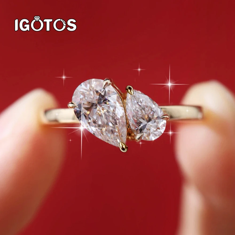 1,5cttw Кольцо с двумя камнями и полным муассанитом для женщин, серебро 925 пробы, позолота 18 карат, грушевидная огранка, лабораторное бриллиантовое обручальное кольцо, ювелирные изделия
1,5cttw Кольцо с двумя камнями и полным муассанитом для женщин, серебро 925 пробы, позолота 18 карат, грушевидная огранка, лабораторное бриллиантовое обручальное кольцо, ювелирные изделия