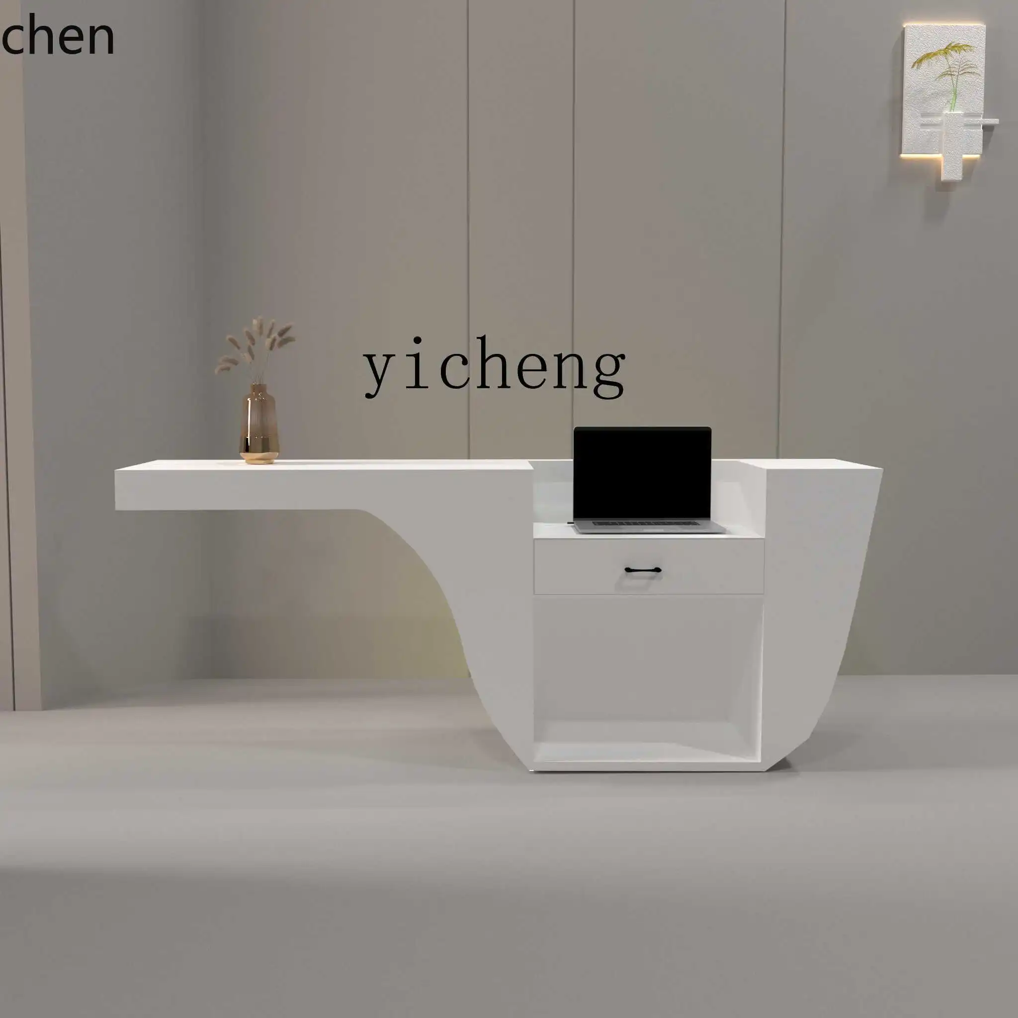 ZMLcheckout page store small beauty salon counter simple modern special-shaped company reception desk
ZMLcheckout page store small beauty salon counter simple modern special-shaped company reception desk
