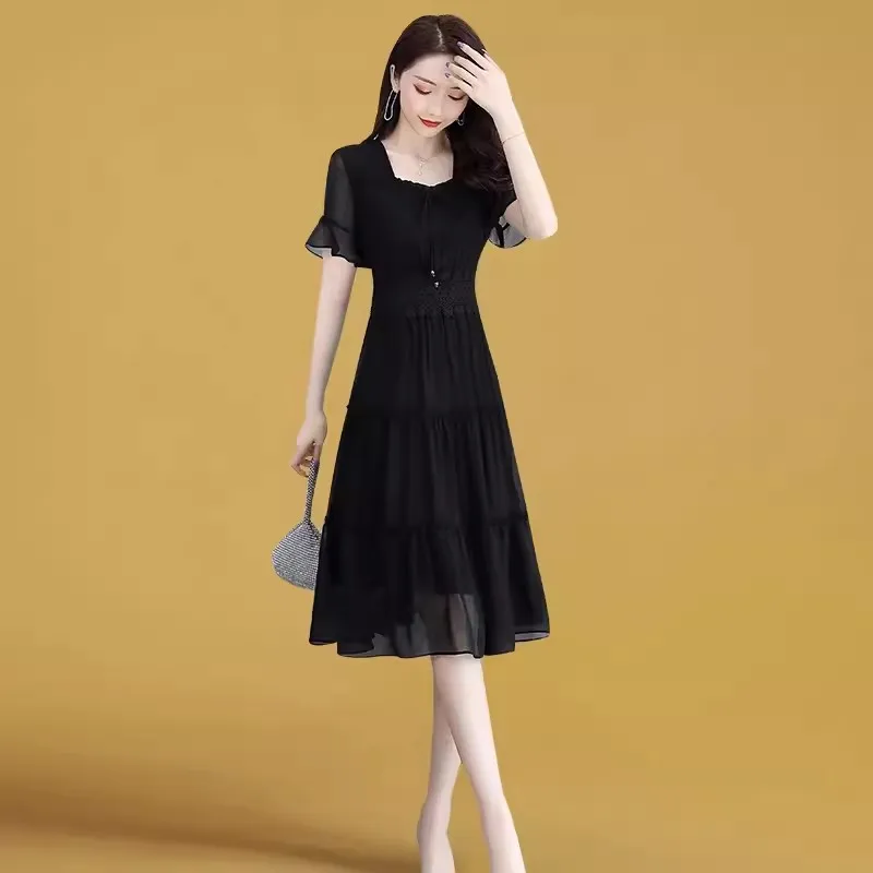 Black Summer Dress 2024 New Fashionable Temperament Multi-color Women's Summer Dress White Slim Fit Thin Chiffon Dress
Black Summer Dress 2024 New Fashionable Temperament Multi-color Women's Summer Dress White Slim Fit Thin Chiffon Dress