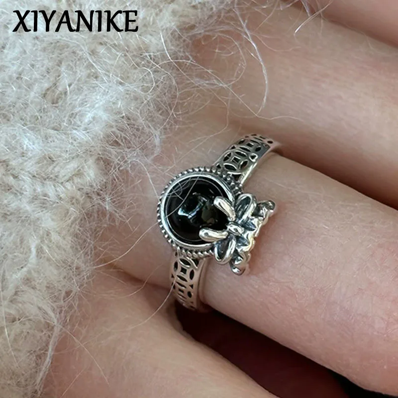 XIYANIKE Ethnic Style Bowknot Black Zircon Adjustable Finger Rings For Women Fashion New Female Jewelry Gift Party anillos
XIYANIKE Ethnic Style Bowknot Black Zircon Adjustable Finger Rings For Women Fashion New Female Jewelry Gift Party anillos