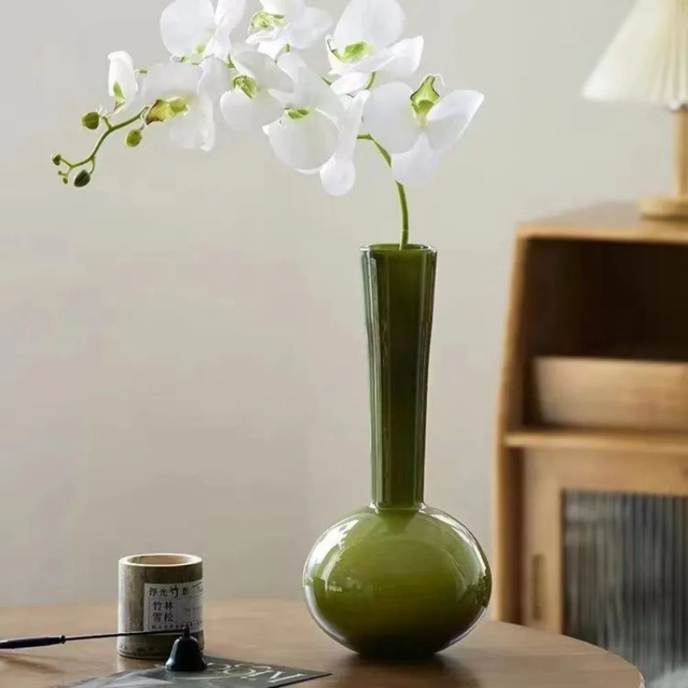 Настольная ваза для цветов, оливково-зеленая, французский винтаж, стеклянная ваза-«лебединая шея», уникальная роскошная ваза для сухоцветов, для гостиной
Настольная ваза для цветов, оливково-зеленая, французский винтаж, стеклянная ваза-«лебединая шея», уникальная роскошная ваза для сухоцветов, для гостиной