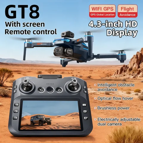 สำหรับโดรน Xiaomi GT8 4K GPS ระดับมืออาชีพ ถ่ายภาพทางอากาศ 8K HD พร้อมรีโมทคอนโทรล เครื่องบินควบคุมระยะไกล 5G HD กล้องคู่ ควอดคอปเตอร์ ของเล่น UAV