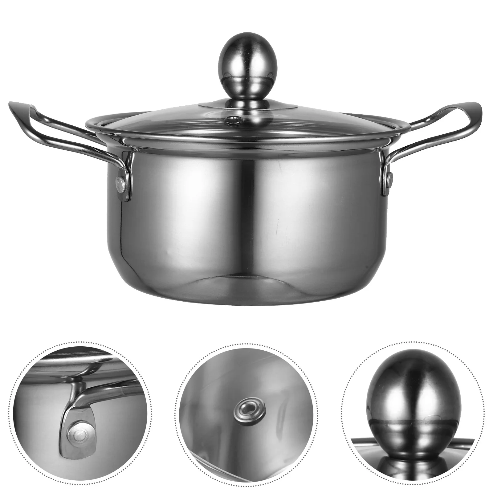 Soup Pot Lid Instant Noodle Bowl Wok with Hot Stainless Steel Cooking Stockpot Pan Daily Use Small
Soup Pot Lid Instant Noodle Bowl Wok with Hot Stainless Steel Cooking Stockpot Pan Daily Use Small