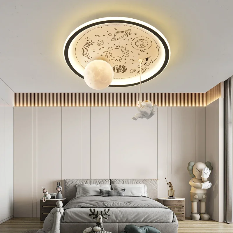 Astronaut Moon Lights Boys and Girls Children's Room Lights Warm Eye Protection Bedroom Room Lights Creative Personality Ceiling
Astronaut Moon Lights Boys and Girls Children's Room Lights Warm Eye Protection Bedroom Room Lights Creative Personality Ceiling