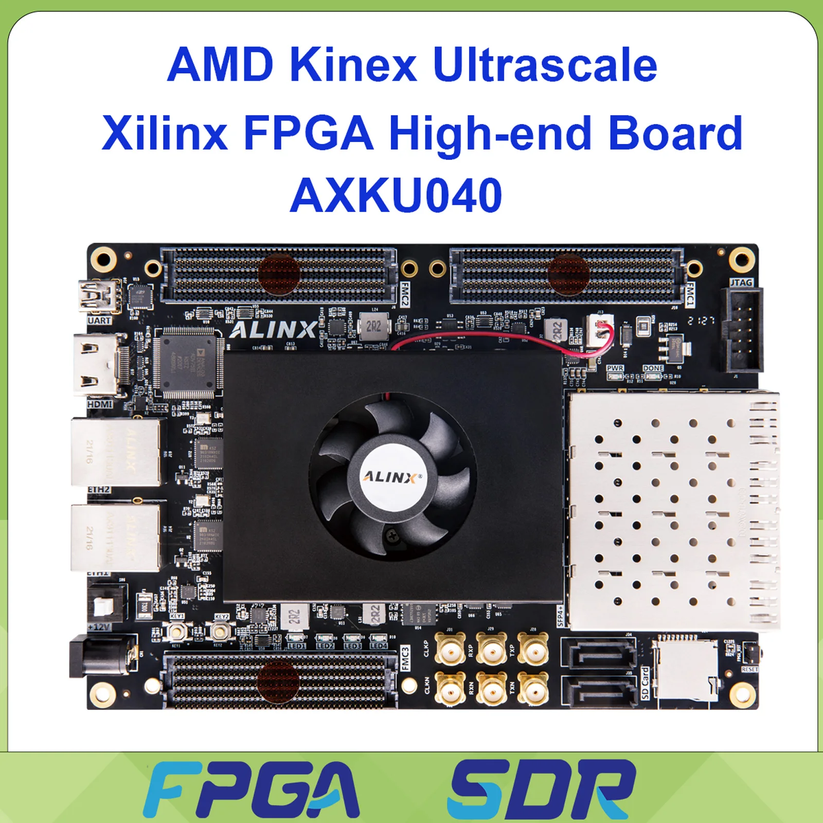 ALINX AXKU040 FPGA Development Board with AMD Kintex UltraScale XCKU040 4GB DDR42 FMC LPC 1 FMC HPC 4 SFP+ Xilinx KU040
ALINX AXKU040 FPGA Development Board with AMD Kintex UltraScale XCKU040 4GB DDR42 FMC LPC 1 FMC HPC 4 SFP+ Xilinx KU040