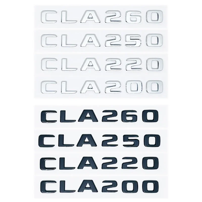 3D Letters CLA180 CLA200 CLA220 CLA250 CLA260 4Matic ABS Emblem for Mercedes Benz C118 W117 Car Fender Trunk Rear Logo Sticker
3D Letters CLA180 CLA200 CLA220 CLA250 CLA260 4Matic ABS Emblem for Mercedes Benz C118 W117 Car Fender Trunk Rear Logo Sticker