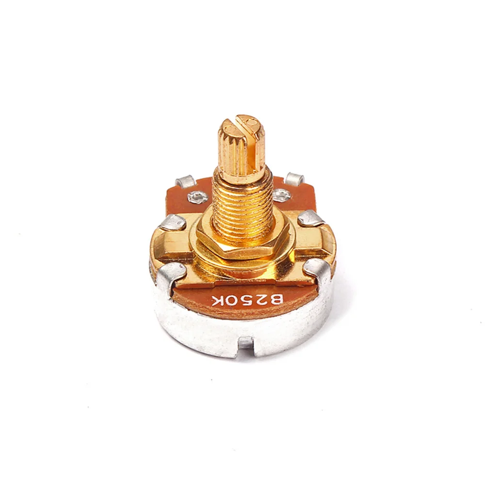 B250K Ohm Guitar Potentiometer Full Size Split Shaft Volume Tone Control For Electric Guitar Amp Audio-Potentiometers
B250K Ohm Guitar Potentiometer Full Size Split Shaft Volume Tone Control For Electric Guitar Amp Audio-Potentiometers