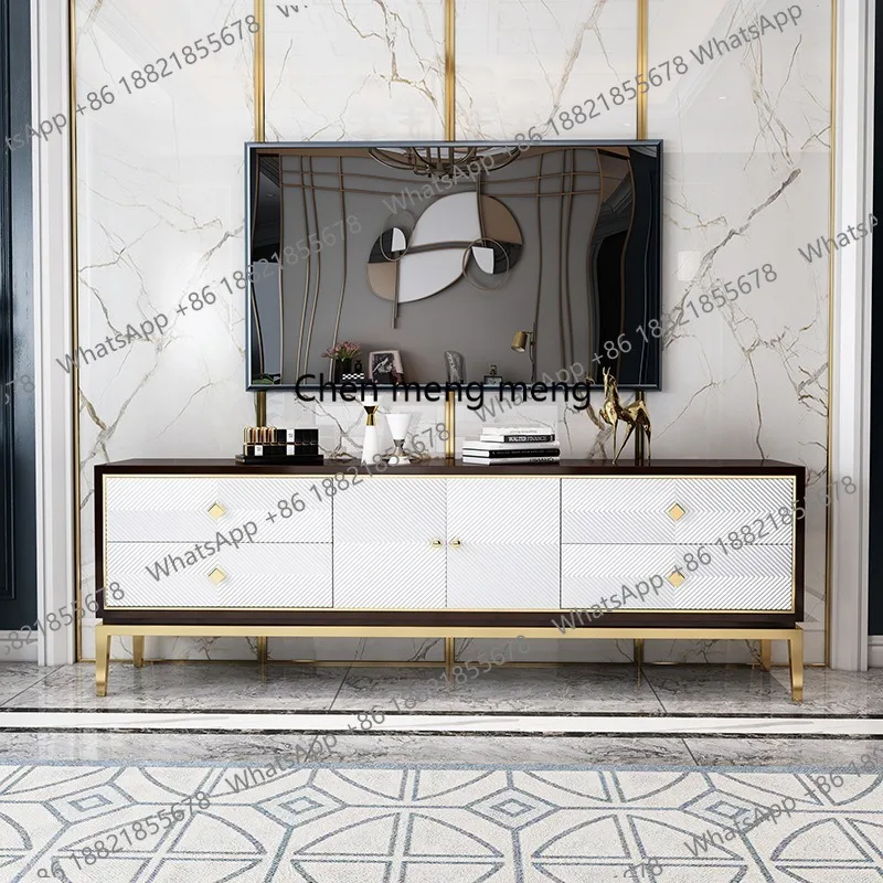 Light luxury post-modern TV cabinet coffee table combination set living room Hong Kong style metal stainless steel
Light luxury post-modern TV cabinet coffee table combination set living room Hong Kong style metal stainless steel