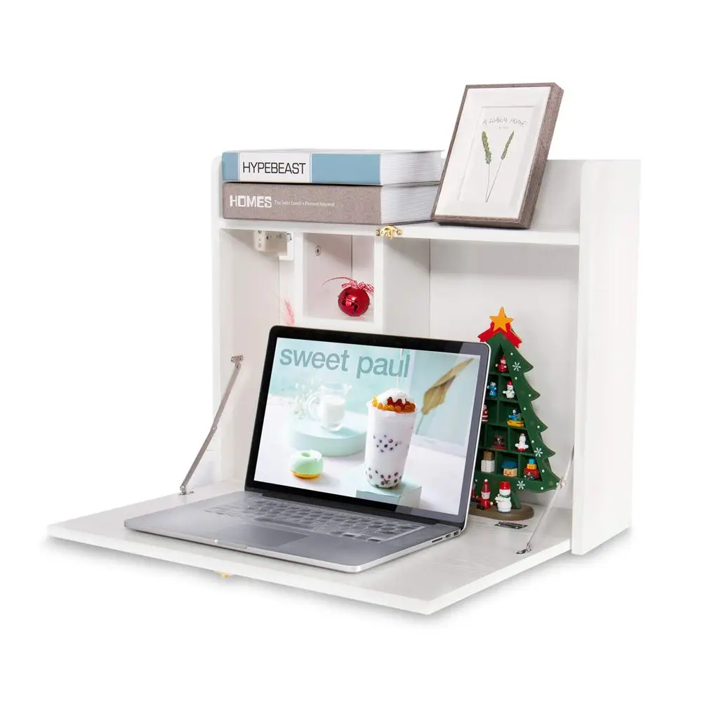 Wall Mounted Table, Multifunctional Fold Down Wall Mounted Laptop Computer Desk with Storage Compartments for Home, Office, Whi
Wall Mounted Table, Multifunctional Fold Down Wall Mounted Laptop Computer Desk with Storage Compartments for Home, Office, Whi