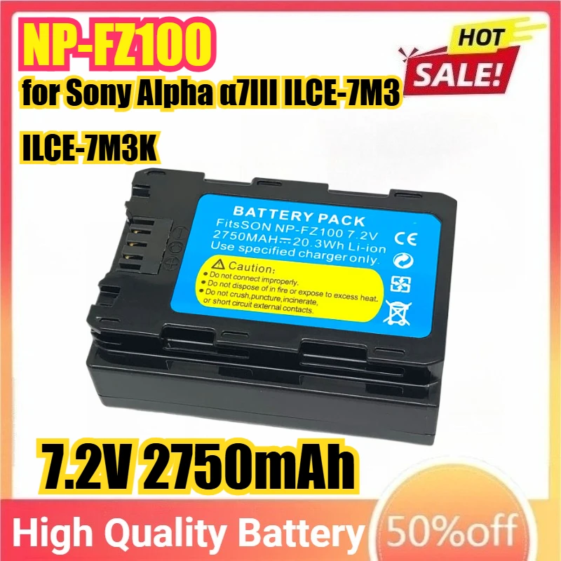 NP-FZ100 7.2V 2750mAh Camera Battery for Sony Alpha Α7III ILCE-7M3 ILCE-7M3K Α7R III A7R3 ILCE-7RM3 A7C α7c A9 / ILCE-9 A9S α9S
NP-FZ100 7.2V 2750mAh Camera Battery for Sony Alpha Α7III ILCE-7M3 ILCE-7M3K Α7R III A7R3 ILCE-7RM3 A7C α7c A9 / ILCE-9 A9S α9S