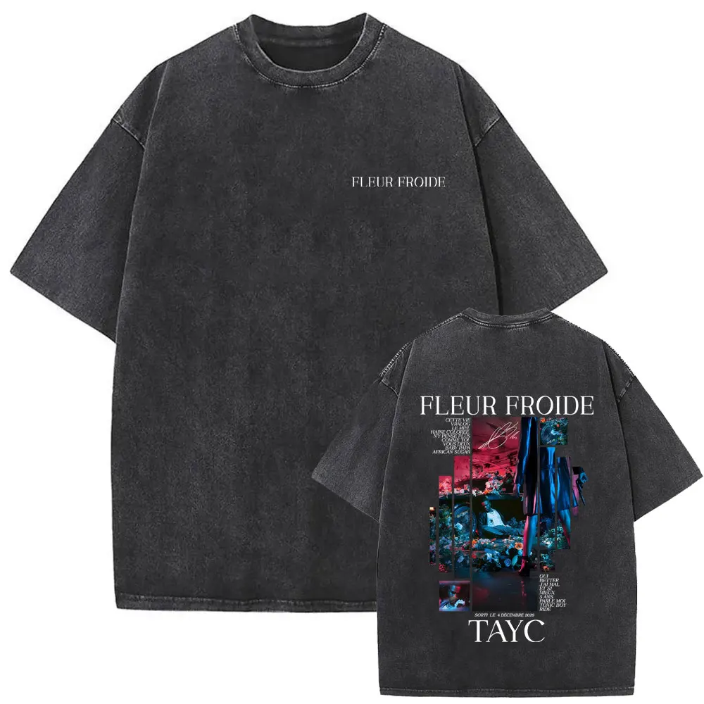 Rapper Tayc Fleur Froide Album Graphic Washed Vintage T-shirt Men Women Hip Hop Pop Music T Shirts Man Fashion Trend Streetwear
Rapper Tayc Fleur Froide Album Graphic Washed Vintage T-shirt Men Women Hip Hop Pop Music T Shirts Man Fashion Trend Streetwear