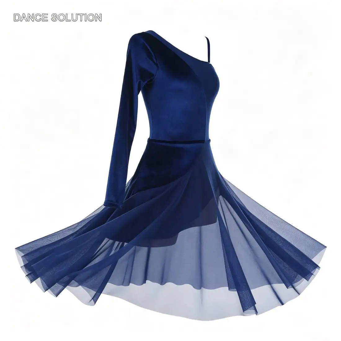Women Navy Velvet Lyrical Dance Dress Modern Contemporary Ballet Leotard Stage Performance Costume Long Sleeve Velvet Bodice2628
Women Navy Velvet Lyrical Dance Dress Modern Contemporary Ballet Leotard Stage Performance Costume Long Sleeve Velvet Bodice2628