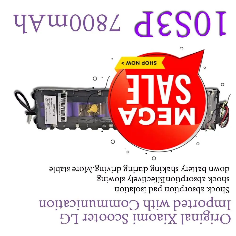 18650 lithium-ion battery pack 36V 7800MAH suitable for Xiaomi M365 Pro dedicated
18650 lithium-ion battery pack 36V 7800MAH suitable for Xiaomi M365 Pro dedicated