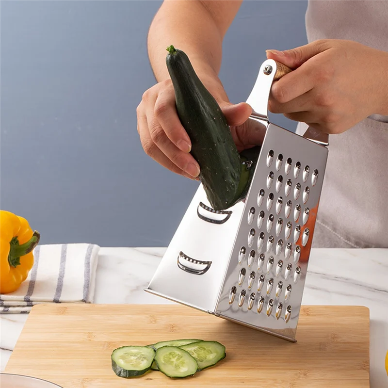 Multifunctional Stainless Steel Four-Sided Food Vegetable Grater Cheese Box Grater Peeling Grater
Multifunctional Stainless Steel Four-Sided Food Vegetable Grater Cheese Box Grater Peeling Grater