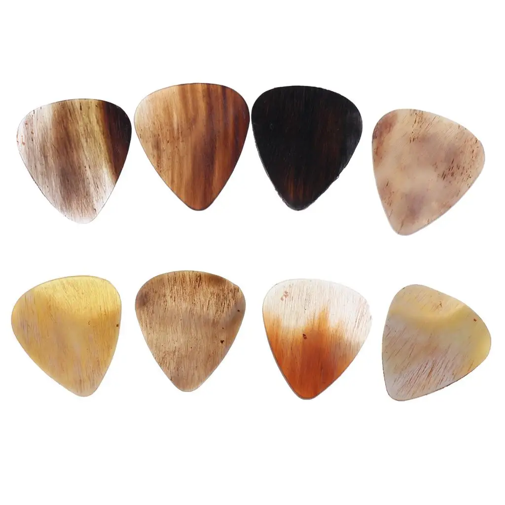 Multi Colored Ox Horn Guitar Pick Set 8 Pcs Durable Plectrum Bass Banjo Accessories for String Instruments
Multi Colored Ox Horn Guitar Pick Set 8 Pcs Durable Plectrum Bass Banjo Accessories for String Instruments
