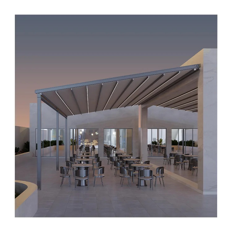Wholesale Motorized Retractable Outdoor Awning With LED Light Folding Arm & PA Coated Polyester Sunshade Aluminum Alloy Frame
Wholesale Motorized Retractable Outdoor Awning With LED Light Folding Arm & PA Coated Polyester Sunshade Aluminum Alloy Frame