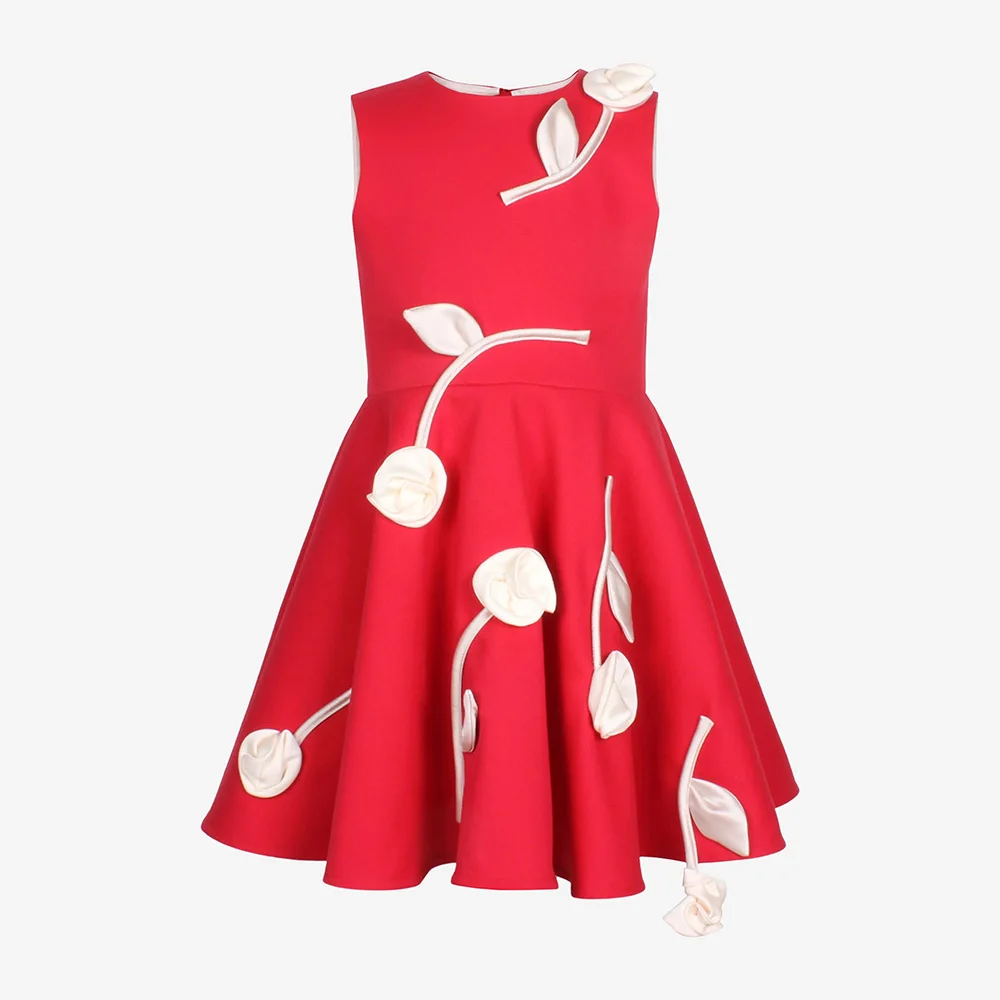 Customized Girl's Party Dress Red Satin Above Knee O Neck A Line Party Gowns for Girls 2026 Flowers Children Formal Dresses Mini
Customized Girl's Party Dress Red Satin Above Knee O Neck A Line Party Gowns for Girls 2026 Flowers Children Formal Dresses Mini